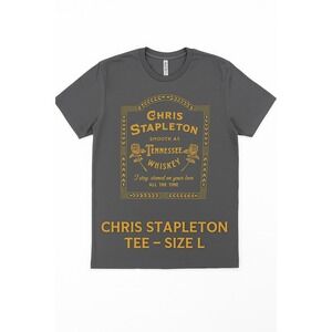 Chris Stapleton Tennessee Whiskey Graphic Tee Gray‎ Gold Next Level Size L